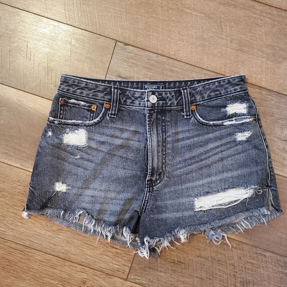 Abercrombie and Fitch Distressed High Rise Shorts